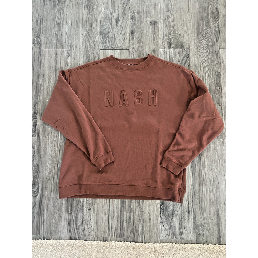 NASH Collection Sweatshirt Women's L/XL Embossed Nashville Brown, Nashville